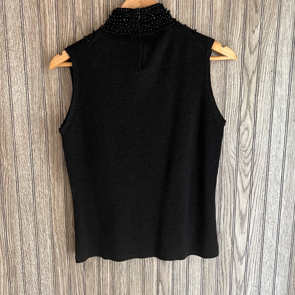 Grace Elements Black Ribbed Turtleneck Festive Be… - image 4